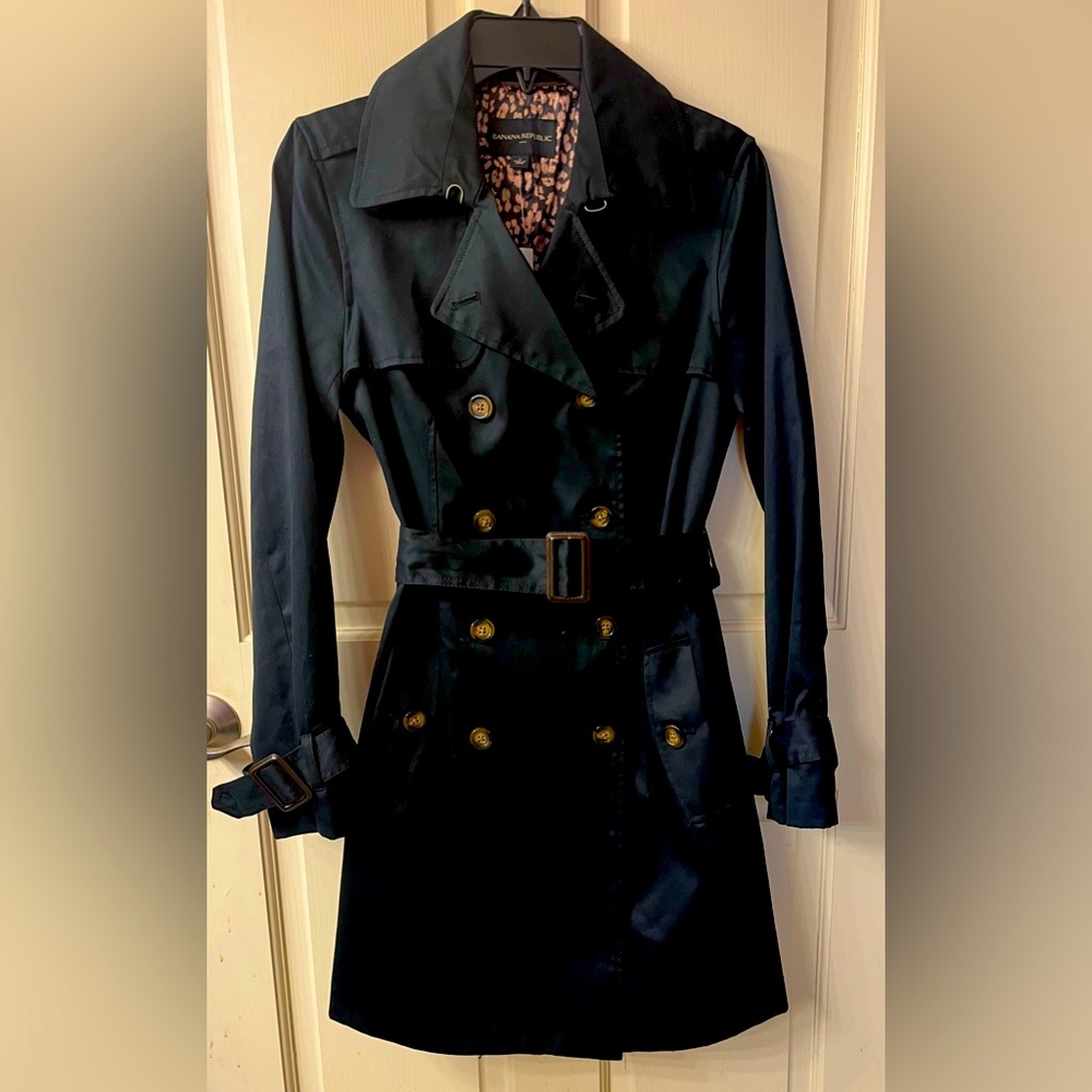 NWT BANANA REPUBLIC 🍁 TRENCH COAT WOMENS Sz SMALL S